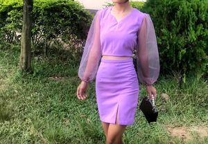 Two Piece Set available In Lavender Colour 💜