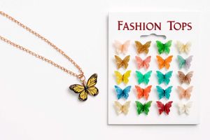 Butterfly Necklace & Stud Earrings Set Of 5