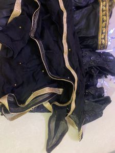 Black Sharara Suit With Dupatta