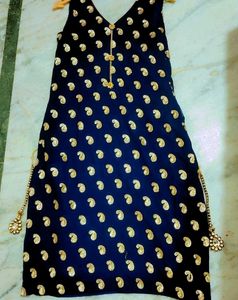 Navy Blue Plazo Suit Without Dupatta 32 Bust