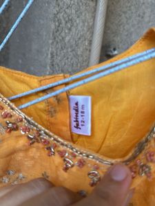 Yellow Embroidered Blouse