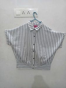 Combo Of 2 Striped Button-Up & Aline Floral Top