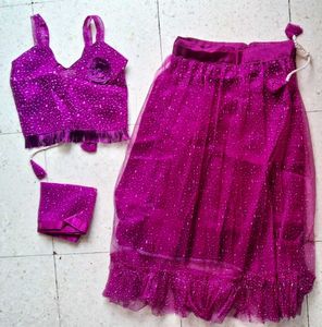Magenta Lehenga Choli Set