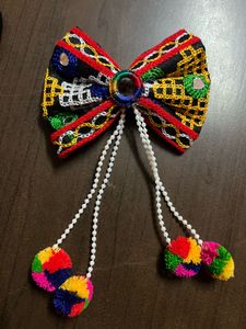 Navratri Combo Bow &amp; Braided Hair Accessory