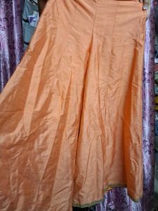 Peach Embroidered Anarkali Dress