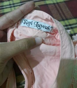 Peach Floral Lace Top