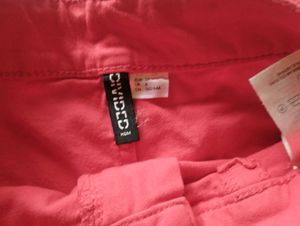 H&amp;M Retro High Waist Red Shorts