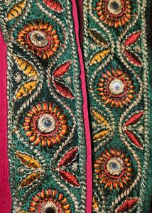Rani Pink Chamki Work Saree