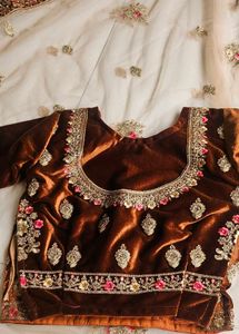 Exquisite Velvet Lehenga with Intricate Embroidery