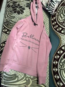 pink hoodie