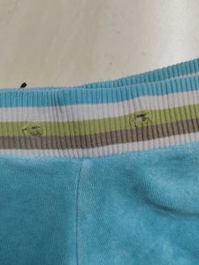 Blue Velour Shorts