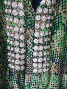 Beautiful Green Beaded Kurti