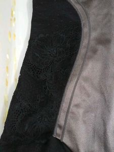 (1128)Satin &amp; Lace Bodysuit