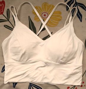 White Criss-Cross Back Bralette