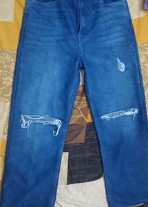 Dark Blue Ripped Jeans