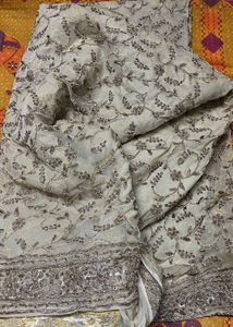 Elegant Embroidered Saree
