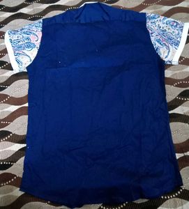 Stylish Blue Patterned Shirt