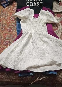 White Lace Mini Dress