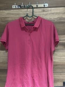 Pink Polo Top
