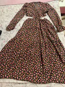 Sassafras Black Floral Dress