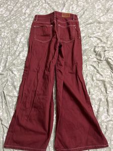 Red Wide Legged Jeans
