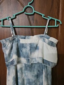 Tie-Dye Ruffle Midi Dress