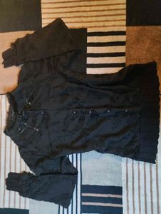 Embroidered Black Jacket