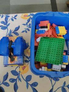 Teleking Blue Binoculars And Lego Set