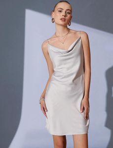 🎀Satin Cowl Neck Mini Dress🎀