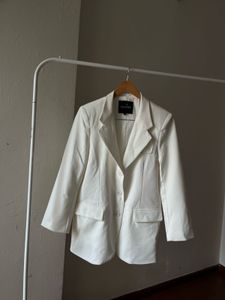 White Double Breasted Blazer