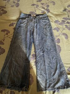 Wide Leg Denim Pants