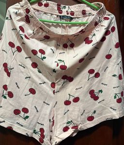 Cute Cherry Print T-Shirt and Shorts set