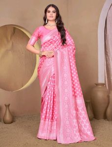 Pink Banarasi Saree