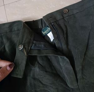Dark Olive Velvet Pants
