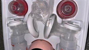 LuvLap Double Electric Breast Pump With Rechargeab