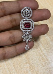 AD Peach Colour Earrings