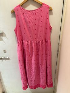 Beautiful Lace Trim Over Size Dress