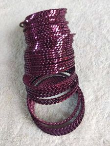 Shinny Purple Metal Bangles