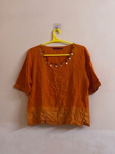 Orange Indo western Top (Women)