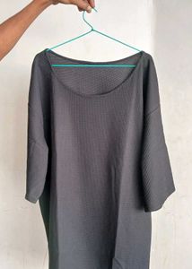 Comfy Black Boxy Top for women.