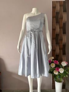 Satin One Shoulder Gown
