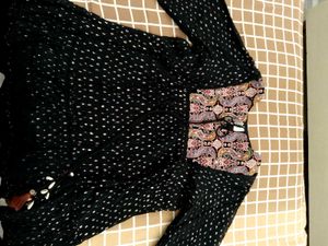 Stylish Black Printed Dress