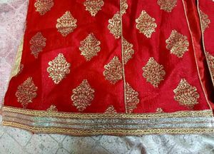 Elegant Red &amp; Gold Lehenga Kurta Set