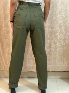 Green Straight Pants For Women