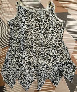 🐆 Y2K Fairy Grunge Leopard Print Top 🌸