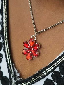 Red Flower Necklace