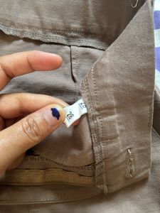 Khaki Cargo Pant For Women