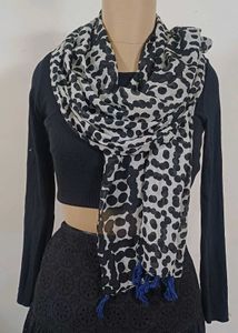 Black and White Polka dots Stole Scarf