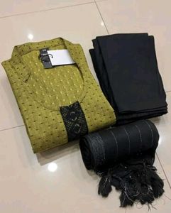 Elegant Olive Green Kurta Set