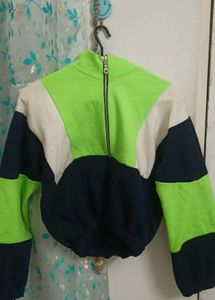 Color Block Zip-Up Jacket